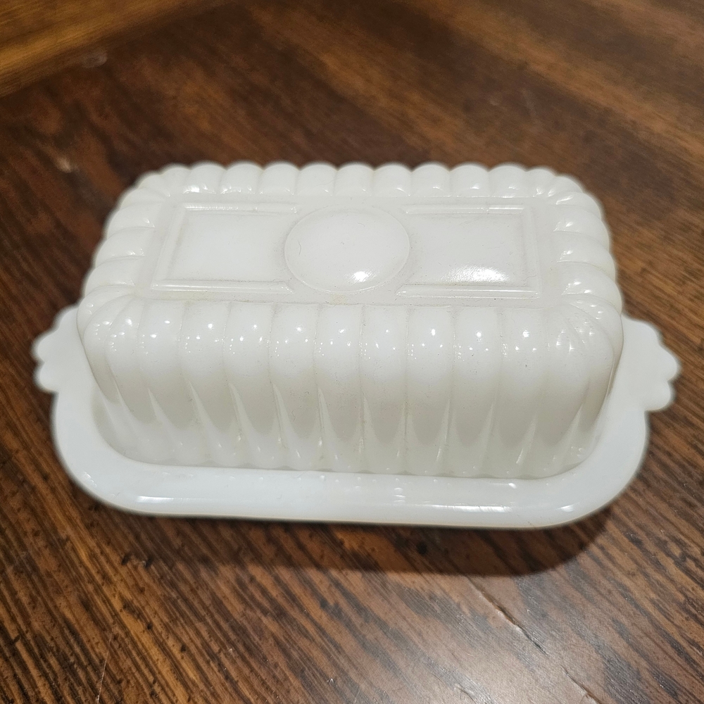 Vintage Hazel Atlas Half Butter Stick Dish With Lid
